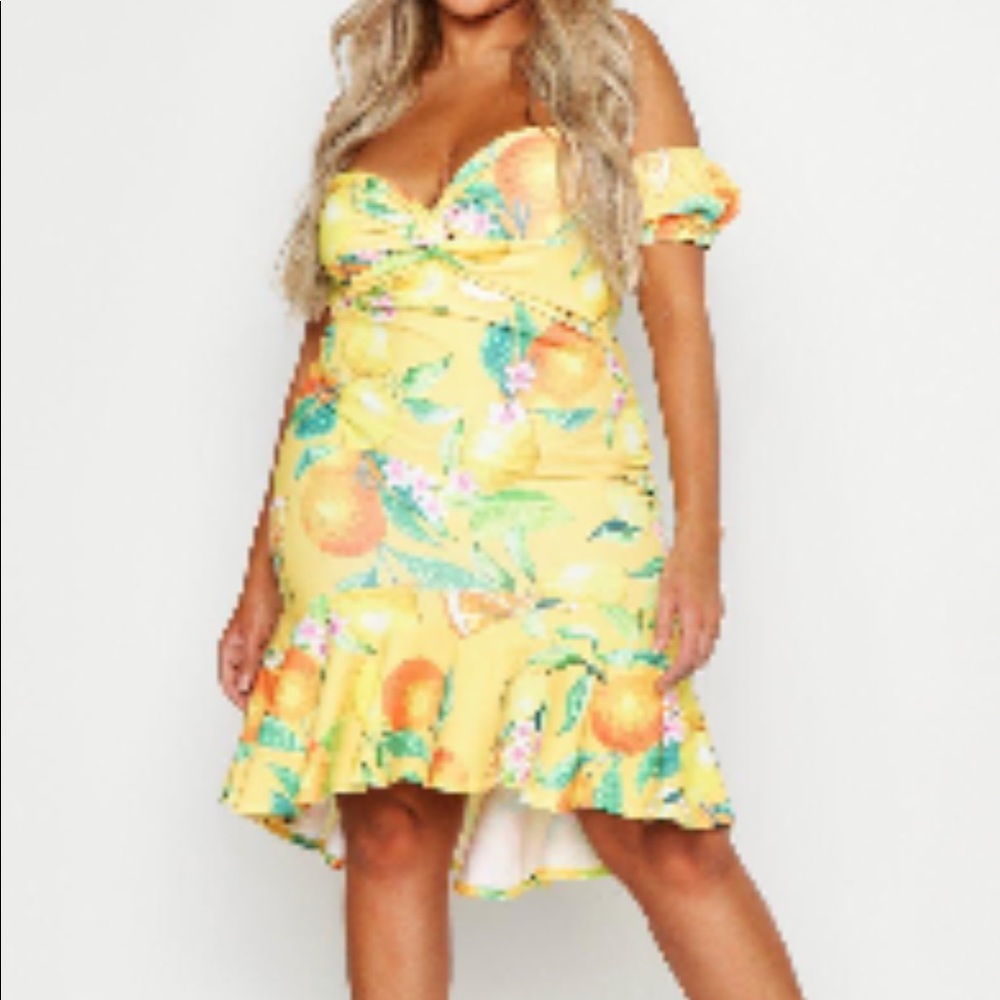 Yellow lemon dress